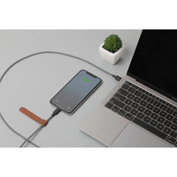 Native Union - BELT-KV-CL-ZEB-2 4' Lightning-to-USB Type C Cable - Zebra - Picture 4 of 8